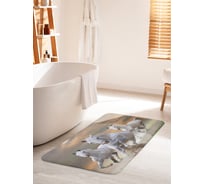 Коврик для ванной комнаты и туалета противоскользящий JOYARTY "Бегущие лошади" 60х100 см bath_16160_60x100