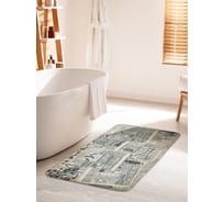 Коврик для ванной комнаты и туалета противоскользящий JOYARTY "Газетные редакции" 60х100 см bath_15860_60x100