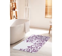 Коврик для ванной комнаты и туалета противоскользящий JOYARTY "Цветочная влюбленность" 60х100 см bath_18528_60x100
