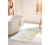 Коврик для ванной комнаты и туалета противоскользящий JOYARTY "Безудержные цветы" 60х100 см bath_16653_60x100