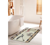 Коврик для ванной комнаты и туалета противоскользящий JOYARTY "Культовые колибри" 60х100 см bath_17111_60x100