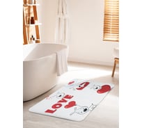 Коврик для ванной комнаты и туалета противоскользящий JOYARTY "Собаки тоже любят" 60х100 см bath_16460_60x100