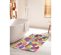 Коврик для ванной комнаты и туалета противоскользящий JOYARTY "Поляна тюльпанов" 60х100 см bath_17761_60x100