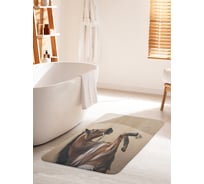 Коврик для ванной комнаты и туалета противоскользящий JOYARTY "Смелая лошадь" 60х100 см bath_16153_60x100