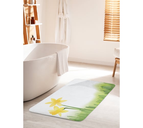 Коврик для ванной комнаты и туалета противоскользящий JOYARTY "Июльская радость" 60х100 см bath_16650_60x100 1