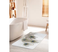 Коврик для ванной комнаты и туалета противоскользящий JOYARTY "Воображаемые перья" 60х100 см bath_17192_60x100