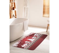 Коврик для ванной комнаты и туалета противоскользящий JOYARTY "Рождественский город" 60х100 см bath_19380_60x100