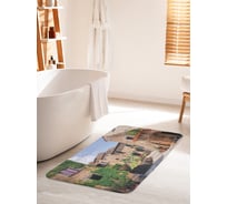 Коврик для ванной комнаты и туалета противоскользящий JOYARTY "Цветущие улицы" 60х100 см bath_20642_60x100
