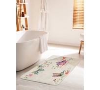 Коврик для ванной комнаты и туалета противоскользящий JOYARTY "Бабочки путешественники" 60х100 см bath_17052_60x100