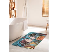 Коврик для ванной комнаты и туалета противоскользящий JOYARTY "Космическая влюбленность" 60х100 см bath_16468_60x100