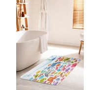 Коврик для ванной комнаты и туалета противоскользящий JOYARTY "Яркий морской мир" 60х100 см bath_18163_60x100