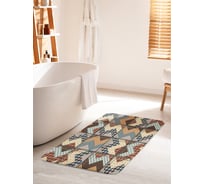 Коврик для ванной комнаты и туалета противоскользящий JOYARTY "Зигзаги со швами" 60х100 см bath_18873_60x100