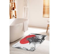 Коврик для ванной комнаты и туалета противоскользящий JOYARTY "Японский самурай" 60х100 см bath_18281_60x100