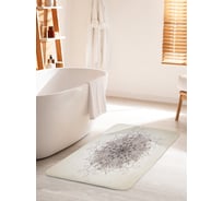 Коврик для ванной комнаты и туалета противоскользящий JOYARTY "Темная цветочность" 60х100 см bath_21192_60x100