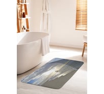 Коврик для ванной комнаты и туалета противоскользящий JOYARTY "Корабль на берегу" 60х100 см bath_16730_60x100