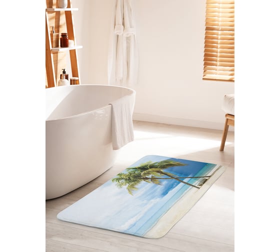 Коврик для ванной комнаты и туалета противоскользящий JOYARTY "Надвигающийся шторм" 60х100 см bath_14990_60x100 1
