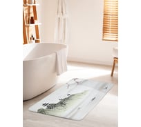 Коврик для ванной комнаты и туалета противоскользящий JOYARTY "Японская культура в горах" 60х100 см bath_14930_60x100