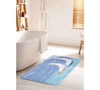 Коврик для ванной комнаты и туалета противоскользящий JOYARTY "Креативные парусники" 60х100 см bath_16441_60x100