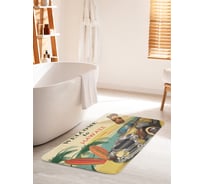 Коврик для ванной комнаты и туалета противоскользящий JOYARTY "Приглашение в Гавайи" 60х100 см bath_15616_60x100