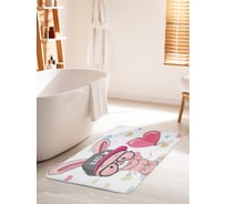 Коврик для ванной комнаты и туалета противоскользящий JOYARTY "Плохой зайчик" 60х100 см bath_15502_60x100