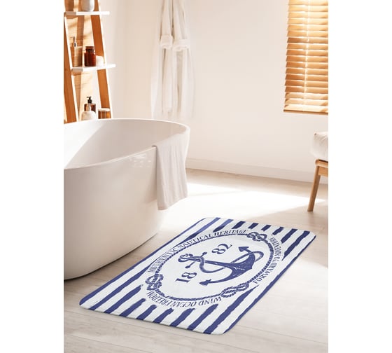Коврик для ванной комнаты и туалета противоскользящий JOYARTY "Вперед к приключениям" 60х100 см bath_15920_60x100 1
