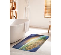 Коврик для ванной комнаты и туалета противоскользящий JOYARTY "Рассвет в космосе" 60х100 см bath_15670_60x100