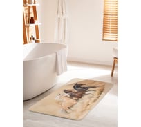 Коврик для ванной комнаты и туалета противоскользящий JOYARTY "Матерые скакуны" 60х100 см bath_16150_60x100