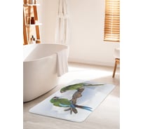 Коврик для ванной комнаты и туалета противоскользящий JOYARTY "Разговор попугаев" 60х100 см bath_14978_60x100