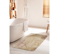 Коврик для ванной комнаты и туалета противоскользящий JOYARTY "Таинственные листочки" 60х100 см bath_17447_60x100