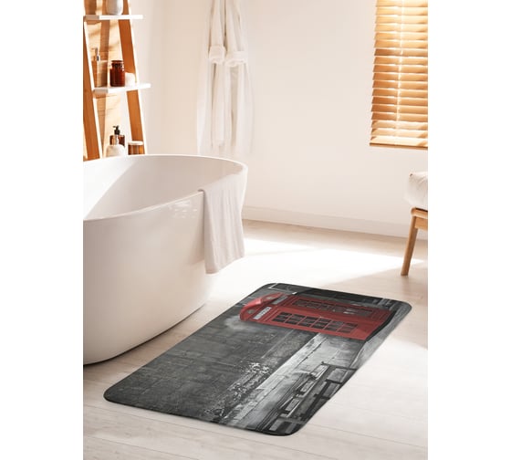 Коврик для ванной комнаты и туалета противоскользящий JOYARTY "Последний звонок" 60х100 см bath_14648_60x100 1