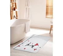 Коврик для ванной комнаты и туалета противоскользящий JOYARTY "Влюбленные овечки" 60х100 см bath_14812_60x100