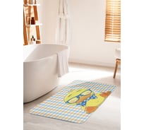 Коврик для ванной комнаты и туалета противоскользящий JOYARTY "Стеснительная уточка" 60х100 см bath_15521_60x100