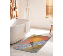 Коврик для ванной комнаты и туалета противоскользящий JOYARTY "Крупная стрекоза" 60х100 см bath_35185_60x100