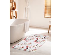 Коврик для ванной комнаты и туалета противоскользящий JOYARTY "Цветочное созвездие" 60х100 см bath_11916_60x100