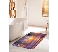 Коврик для ванной комнаты и туалета противоскользящий JOYARTY "Закат под пальмой" 60х100 см bath_12479_60x100