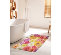 Коврик для ванной комнаты и туалета противоскользящий JOYARTY "Коллекция цветов" 60х100 см bath_12327_60x100