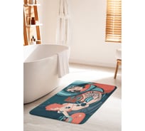 Коврик для ванной комнаты и туалета противоскользящий JOYARTY "Мастер тату" 60х100 см bath_12840_60x100