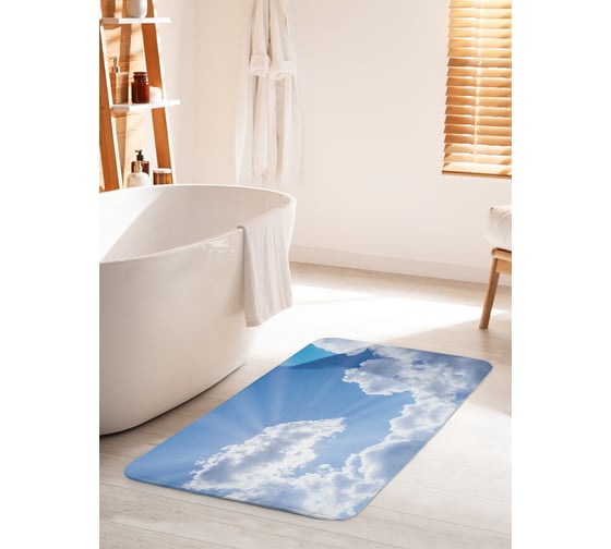 Коврик для ванной комнаты и туалета противоскользящий JOYARTY "Воздушный перелет" 60х100 см bath_13028_60x100 1