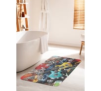 Коврик для ванной комнаты и туалета противоскользящий JOYARTY "Музыкальное граффити" 60х100 см bath_12704_60x100