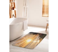 Коврик для ванной комнаты и туалета противоскользящий JOYARTY "Закат на пляже" 60х100 см bath_12291_60x100