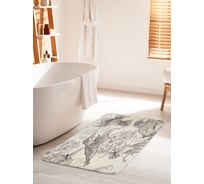 Коврик для ванной комнаты и туалета противоскользящий JOYARTY "Колибри и цветы" 60х100 см bath_12400_60x100