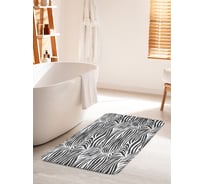 Коврик для ванной комнаты и туалета противоскользящий JOYARTY "Пастбище зебр" 60х100 см bath_12974_60x100