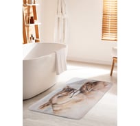 Коврик для ванной комнаты и туалета противоскользящий JOYARTY "Львиная забота" 60х100 см bath_12709_60x100