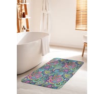 Коврик для ванной комнаты и туалета противоскользящий JOYARTY "Цветочный пэйсли" 60х100 см bath_13629_60x100