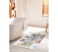Коврик для ванной комнаты и туалета противоскользящий JOYARTY "Слоновые друзья" 60х100 см bath_13702_60x100