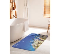 Коврик для ванной комнаты и туалета противоскользящий JOYARTY "Экзотические морские жители" 60х100 см bath_14604_60x100