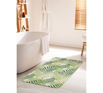 Коврик для ванной комнаты и туалета противоскользящий JOYARTY "Лиственная композиция" 60х100 см bath_13297_60x100