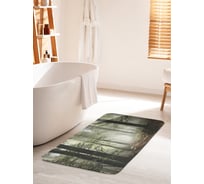 Коврик для ванной комнаты и туалета противоскользящий JOYARTY "Лес в тумане" 60х100 см bath_14905_60x100