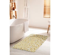 Коврик для ванной комнаты и туалета противоскользящий JOYARTY "Золотой жемчуг" 60х100 см bath_14158_60x100