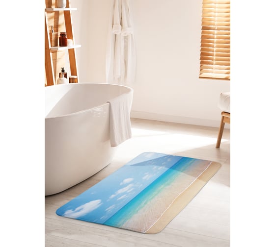 Коврик для ванной комнаты и туалета противоскользящий JOYARTY "Зов моря" 60х100 см bath_13965_60x100 1